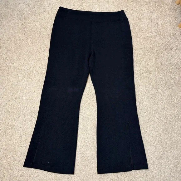 Spanx Slim Flare Leg AirEssentials Pants Black Plus Size 2X Stretch Comfy Lounge - Picture 2 of 13